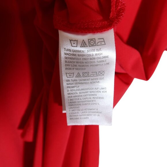 SUSAN GRAVER Artisan Liquid Knit Jeweled V Neck Tunic Top 3X Red Short Sleeve - Picture 7 of 7